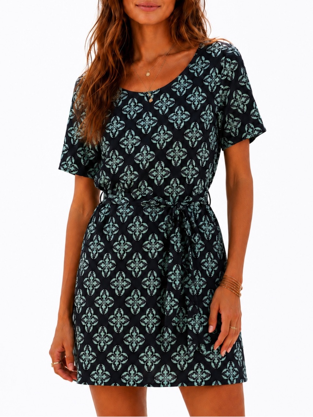 Hello Miss Black Blue Green Dress S